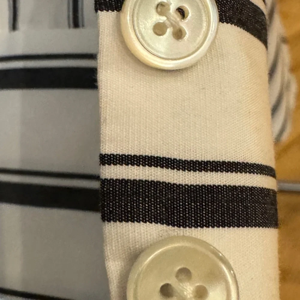 Derek Lam 10 Crosby Long-Sleeve Striped Cotton Shirt Dress - Picture 5 of 6